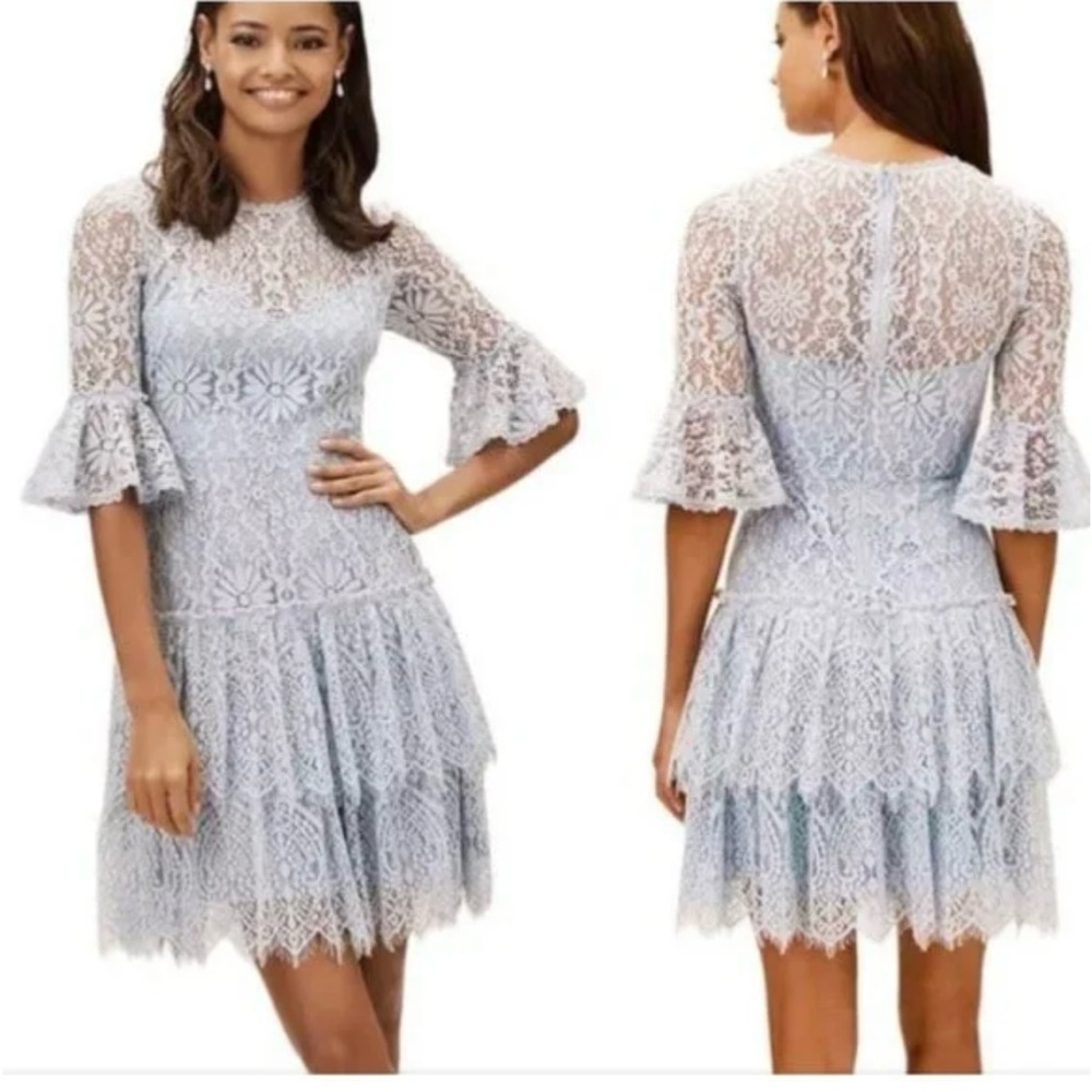 Light Blue lace dress - Anthropologie / Monique Lhuillier